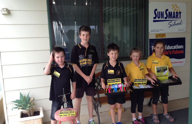 Junior Primary students with their Upper Primary mentor.